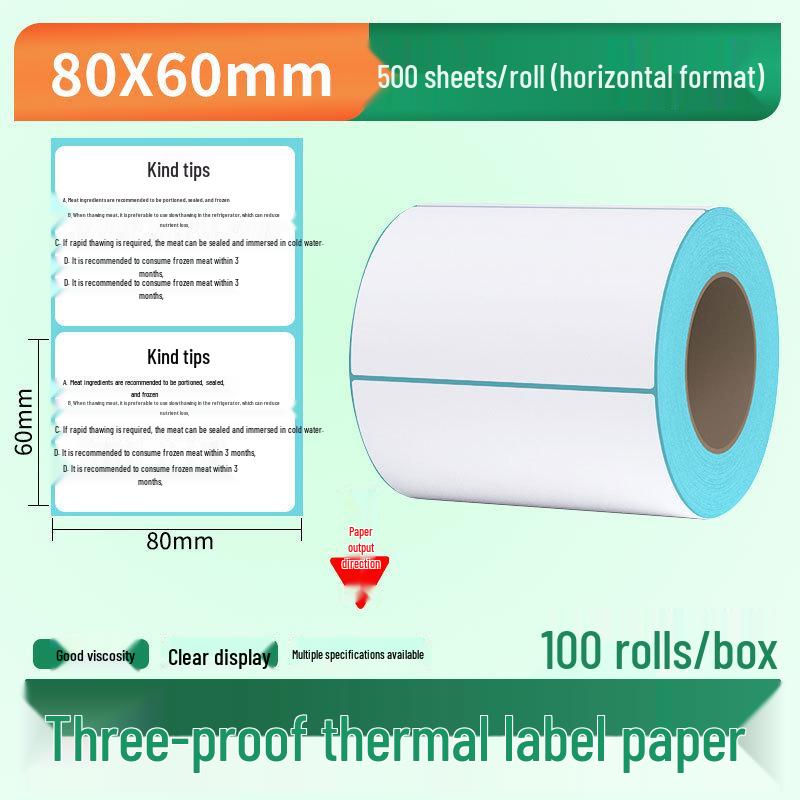 Waterproof Thermal Label Paper for Logistics, Retail, and Hospital Barcode Printing