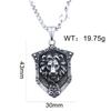 Stylish Punk Style Animal Shape Jungle King Lion Head Stainless Steel Unisex Ready-made Necklace