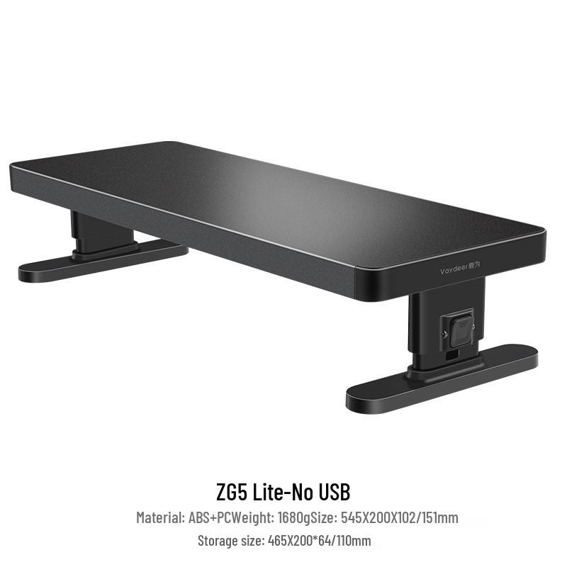 RGB Computer Monitor Riser Stand with USB Ports and Storage