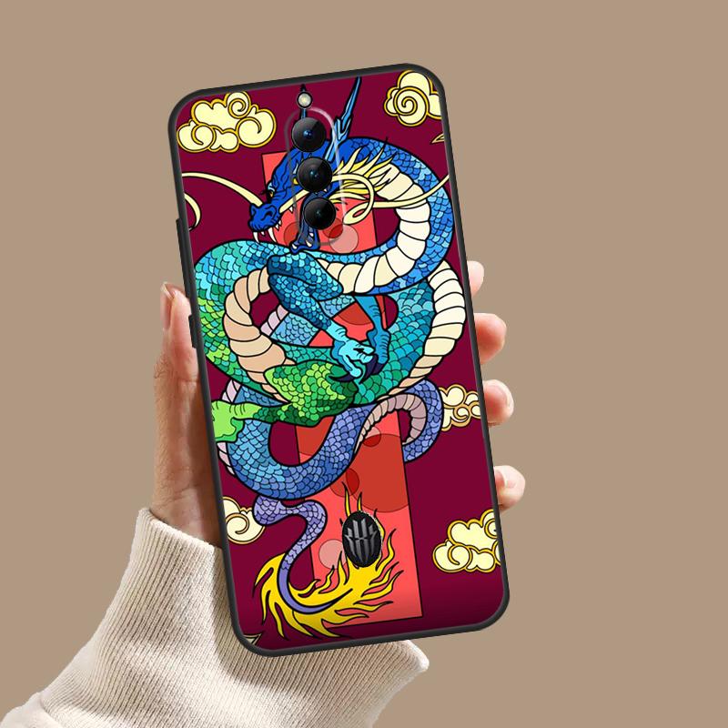 Fashion Chinese Dragon Case For ZTE Nubia Red Magic 11 9S 8S 8 9 10 10S Pro Plus 6 7 6S 7S Pro 5G 6R 10 Air Cover