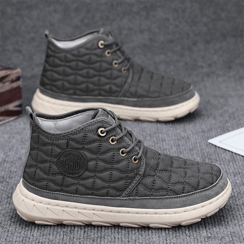 

Мода 2024 Новые Зимние мужские ботинки Тапочки Теплая мужская обувь Водонепроницаемые Нескользящие Плюшевые кроссовки Мужские Хлопковые ботинки Большого размера 46 39