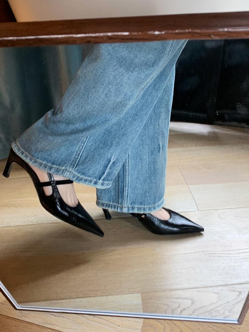 

Grape Mom Studiolee Летние Французские Универсальные Легкие Сандалии с Плоской Подошвой, с Открытым Носком, на Невысоком Каблуке-рюмочке, Женские 40