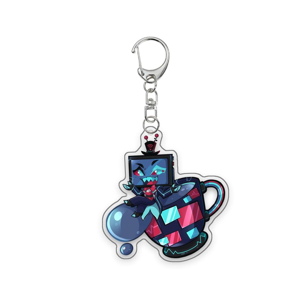 

Acrylic Keychain for Hazbin Hotel Charlie Morningstar Alastor Vaggie Angel Dust Key Ring Backpack Pendant Decoration Gift