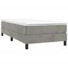 Cadre de lit avec matelas - Maison Exclusive - 100x200cm - Velours gris clair - Relaxation maximale