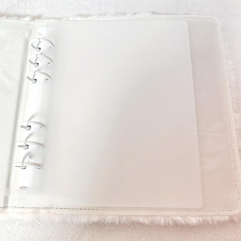 Jallen Gabor Sticker Book A6 Binder - Cute and Fluffy Animal Design for Girls - Stickers with Binder - A6 6-hole, 10 pages per slot (Dog-bellied Dog)