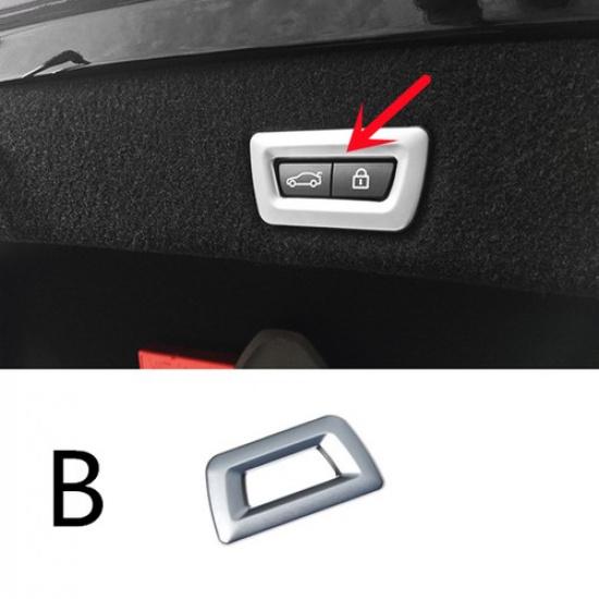 Silver ABS Car Trunk Door Tailgate Switch Cover For BMW 3 5 7 Sereies F30 F10