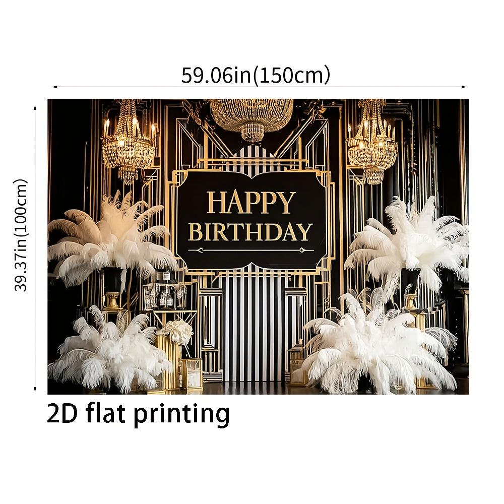 2D Plane 1 Piece with a Gatsby-style Black and White Striped Decorative Art Background Suitable for Festivals