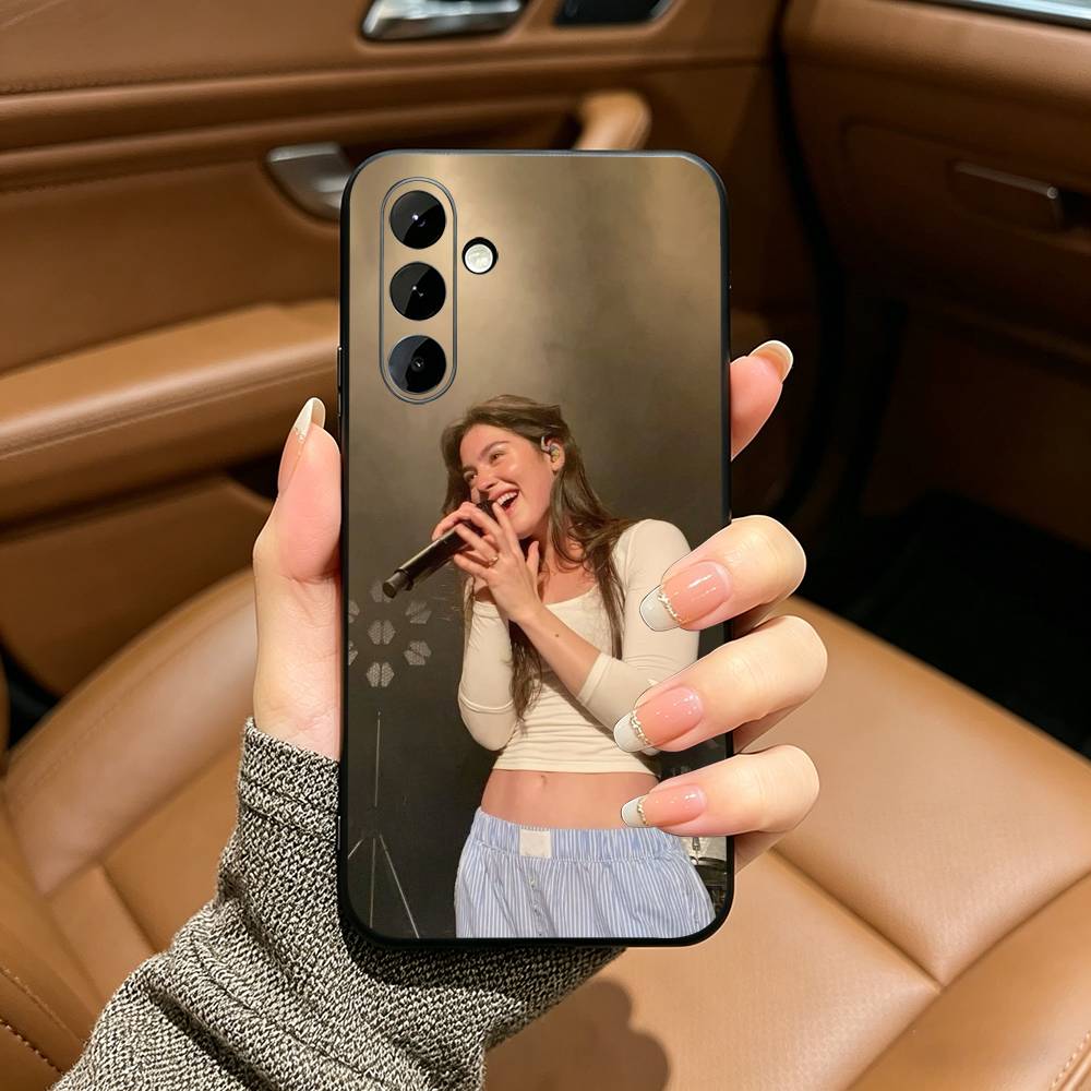 Pop singer-Gracie-A- Abrams Black Soft Silicone Phone Case for Samsung Galaxy A73, A71, A72, A70, A53, A52, A51