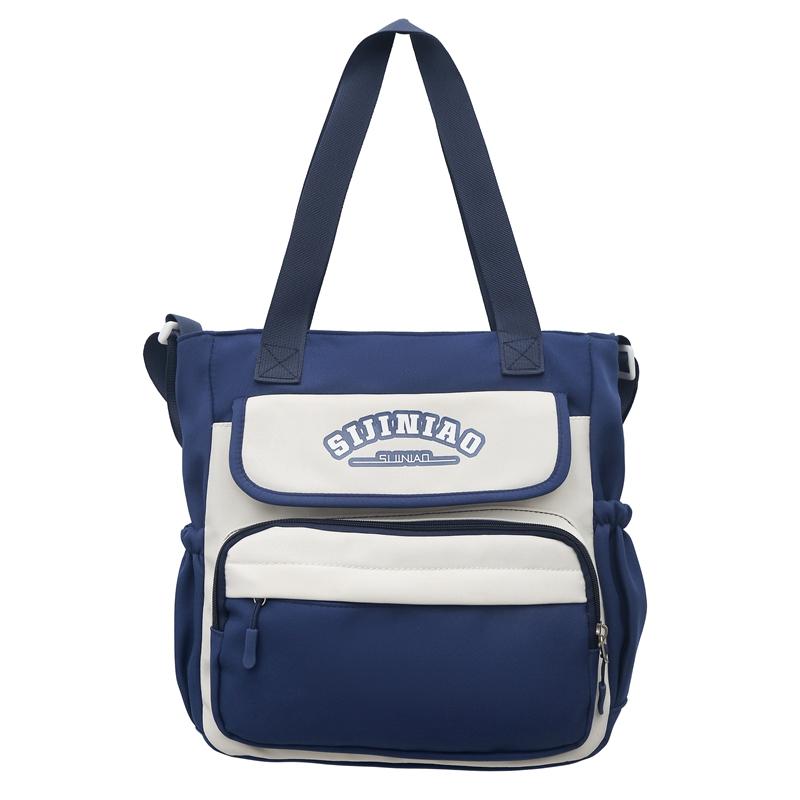 Student Shoulder Bag Contrast Color Crossbody Bag Women's Commuter Class Handbag