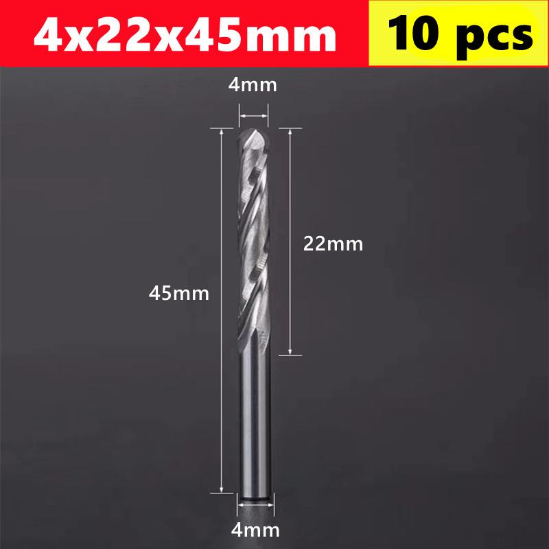 10pcs 2 Flute Ball Nose End Mill 4mm Shank CNC Router Bit Carbide End Mill Spiral Milling Cutter for Woodworking