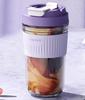 Vanow Portable Glass Coffee Cup with Handle & Straw