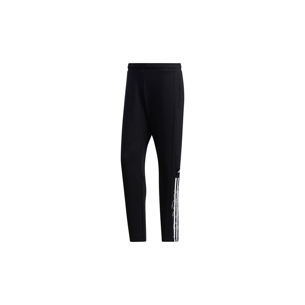 Adidas Woven Deco Logo Print Training Running Casual Pants Men Bottoms Black GM4428