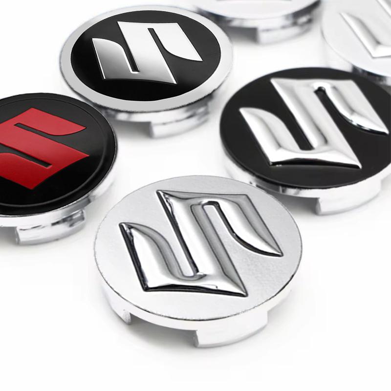 4 Pezzi 56mm+60mm 54mm Coprimozzi Centrali per Ruote Auto Emblema Badge Logo S Copriruota per Suzuki Swift Jimny Vitara Baleno SX4 Accessori