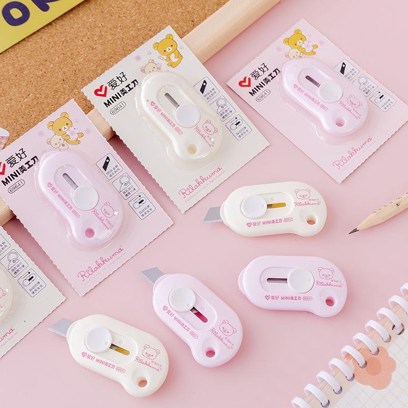 1 PCS Kawaii Mini Pocket Bear INS Utility Knife Box Knife Paper Cutter Craft Wrapping Stationery