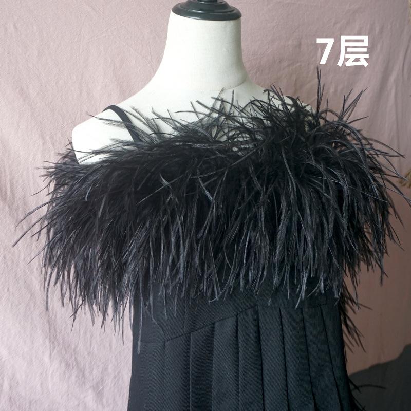 A Variety Of Encrypted Bold Ostrich Feather Strips, Ostrich Tops, Dance Clothes, Fashion Diy Handmade Clothing Accessories