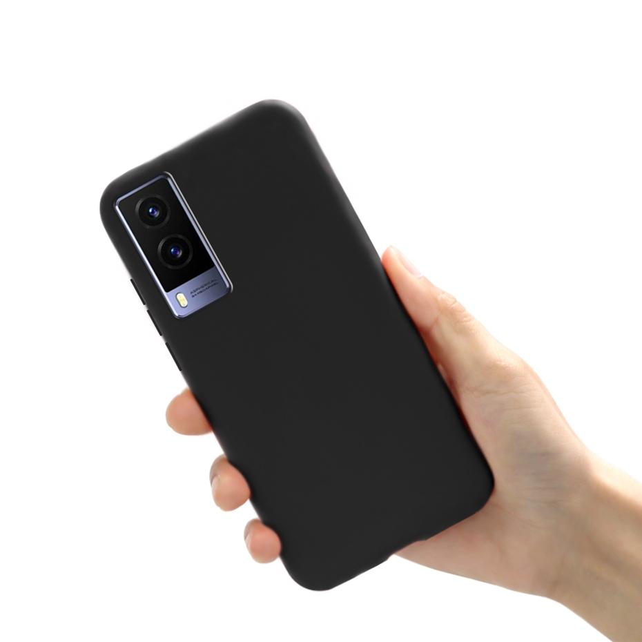 

Liquid Silicone Case For Vivo V21e 5G Case Vivo V21 V 21 21e 4G Candy Color Soft Back Cover For Vivo V20 SE V 20 20SE Bumper Vivo V21e 5G чёрный