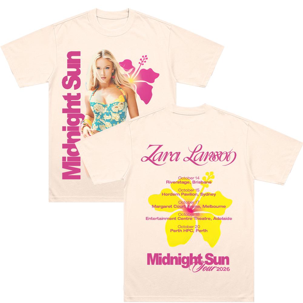 Midnattssolstur 2026 T-shirts Z-Zara Larsson Grafiska Kläder Y2k Hip Hop Dam Herr Streetwear Ren Bomull Mjuk Avslappnad T-shirt