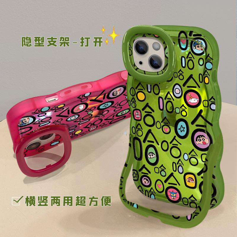Haha Xiaoxin applies to iphone16promax iPhone case 17 cute 14 silicone 13 bracket 15 women