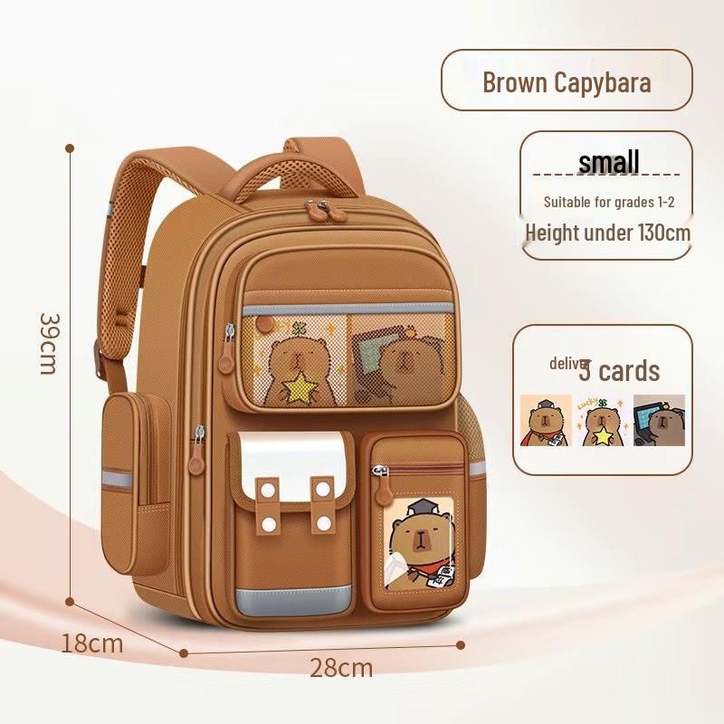 Capybara Decompression Backpack for Elementary Students Grades 1-6 - Lightweight, Large Capacity for Boys and Girls