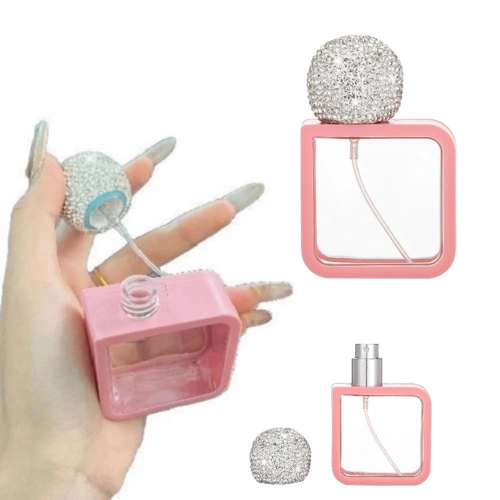 Creative Rhinestone-encrusted Spray Bottle Refillable Empty Perfume Bottle  Handicraft