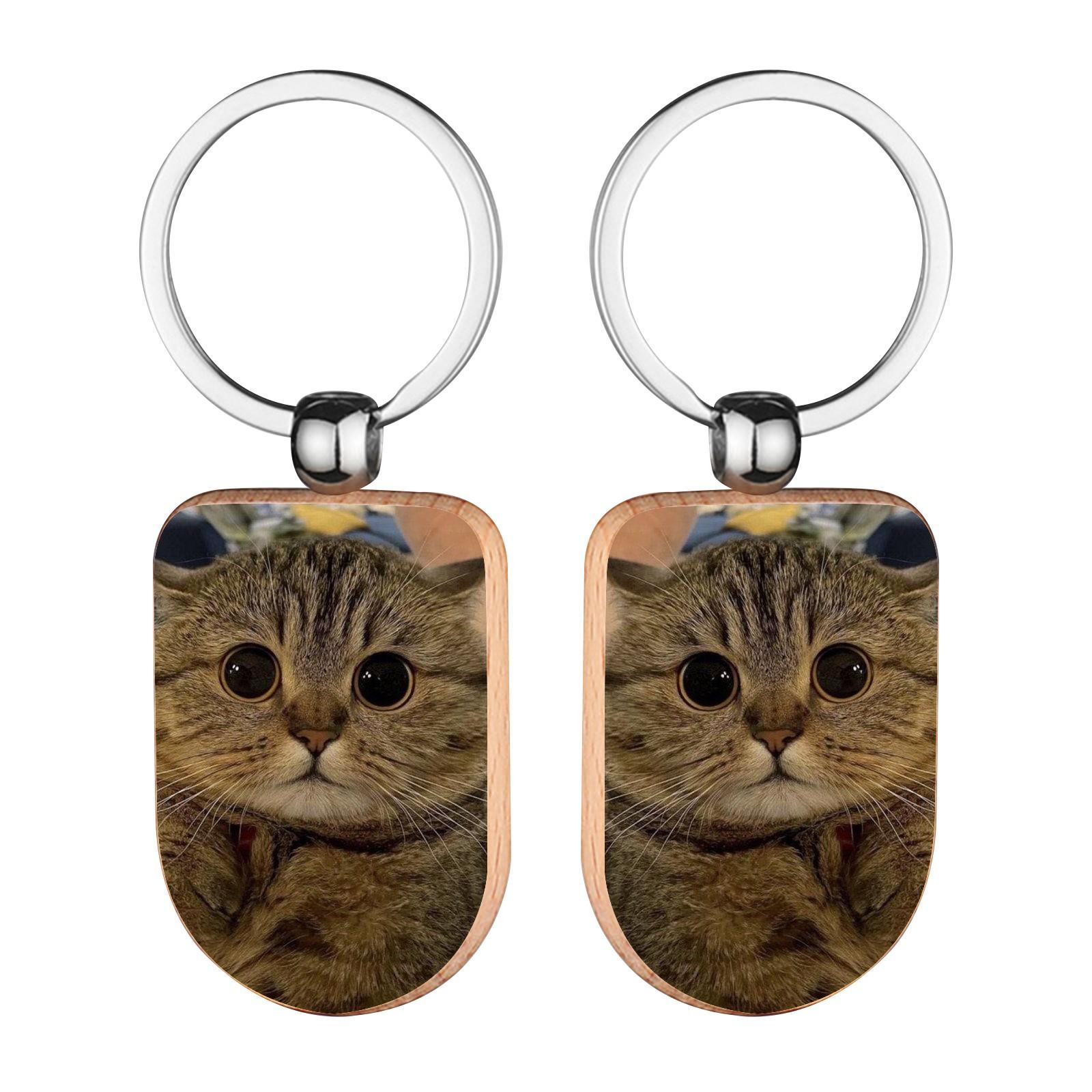 

Изготовленный на заказ двухсторонний деревянный брелок One Size