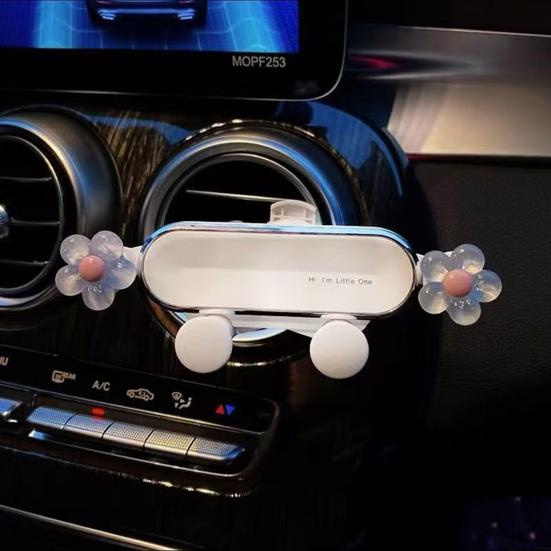 Cute Cartoon Air Vent Phone Holder 360 Degrees Rotatable Car Mount Universal Phone Mount  Easy One-Hand Operation Fun Dashboard
