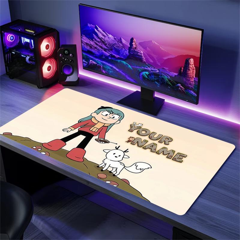 Custom Name,Hilda Mouse Pad, Large Gaming Desk Mat, Non-slip XXL Mousepad for Laptop & Tablet, Mini PC Playmat with Stitched Edges