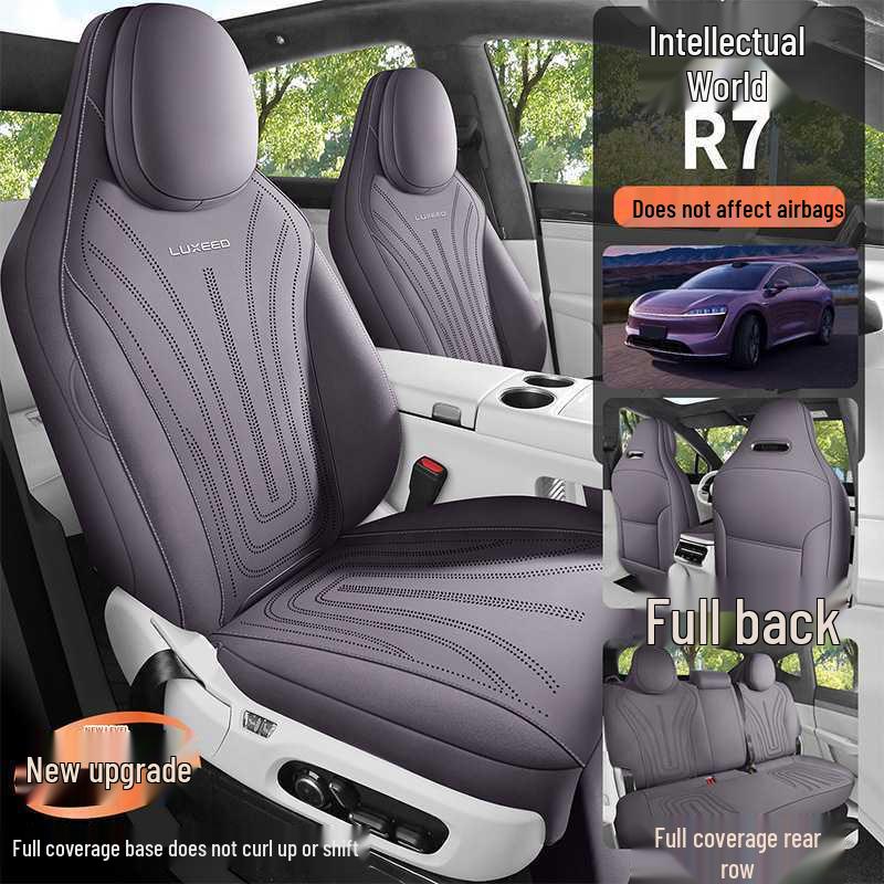 Zhijie R7 Perforated Suede Full-Coverage Seat Cushion – Breathable, All-Season Mat Cover