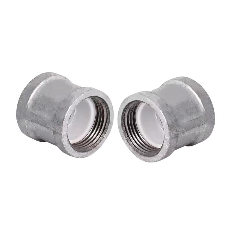 DN40 Galvanized Plastic-Lined Straight Pipe Connector