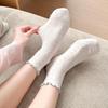 2026 Spring/Summer Heart Ruffle Combed Cotton Ankle Socks: Breathable, Sweat-Absorbing, Japanese Style for Women