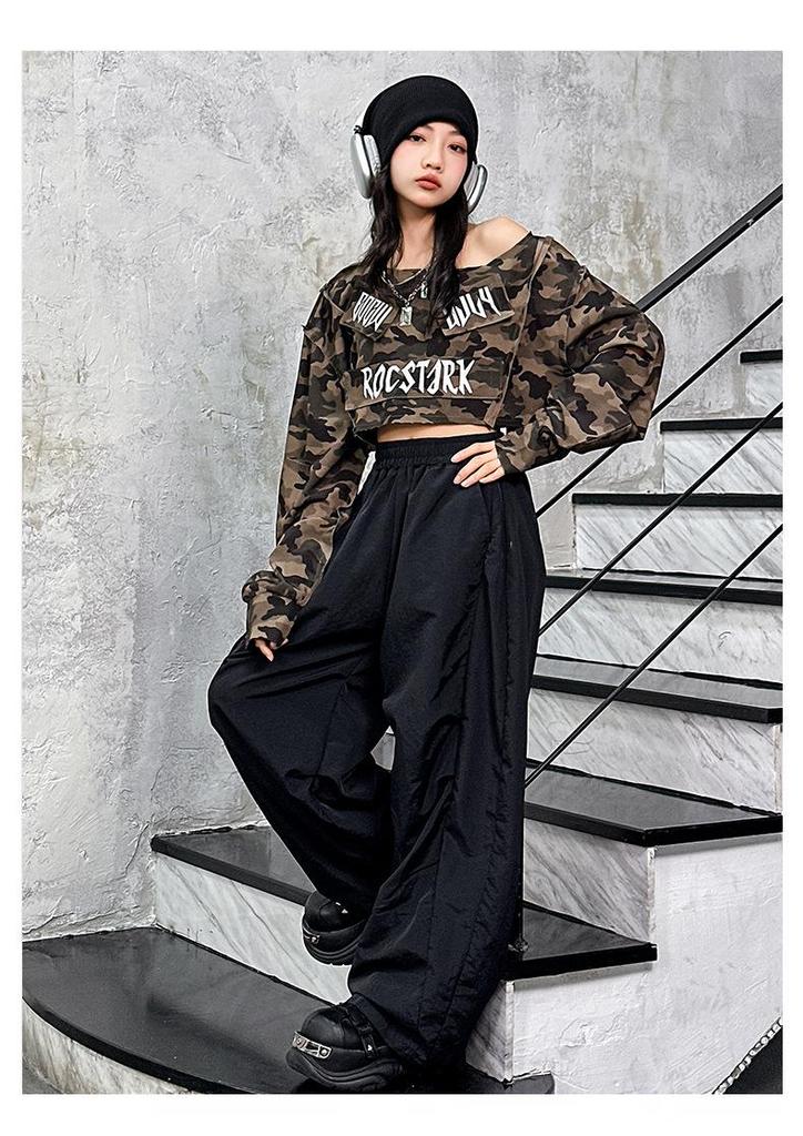 Trendy Girls' Street Style Performance Outfit – Spring/Autumn Jazz Show Set