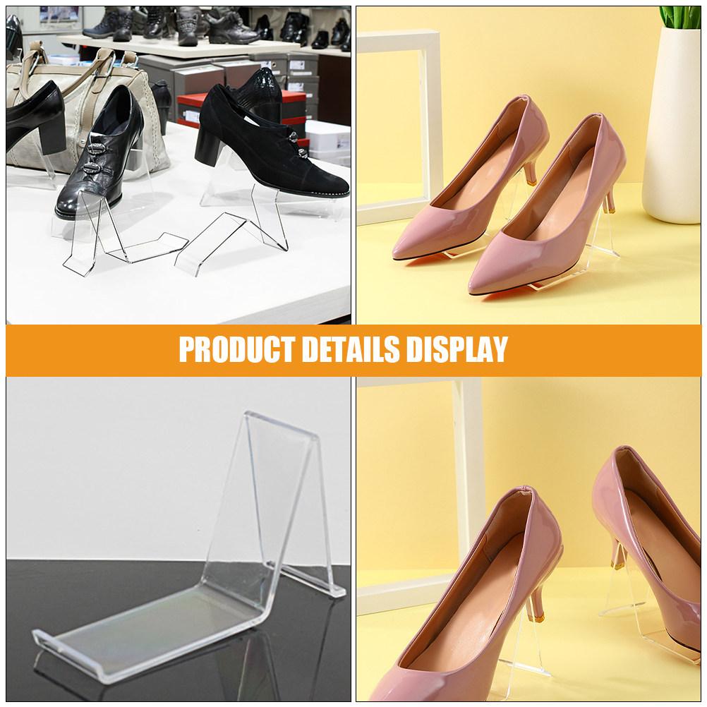 5Pcs Transparent Shoe Display Stand Acrylic Clear Single Shoe Holder Store Counter Organizer Cellphone Rack Digital Display