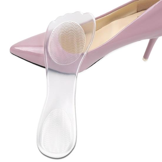 2 Paar High-Heels-Einlegesohlen, selbstklebend, schmerzlindernd, verhindern das Verrutschen der Füße, 3/4-Einsatzkissen für High Heels