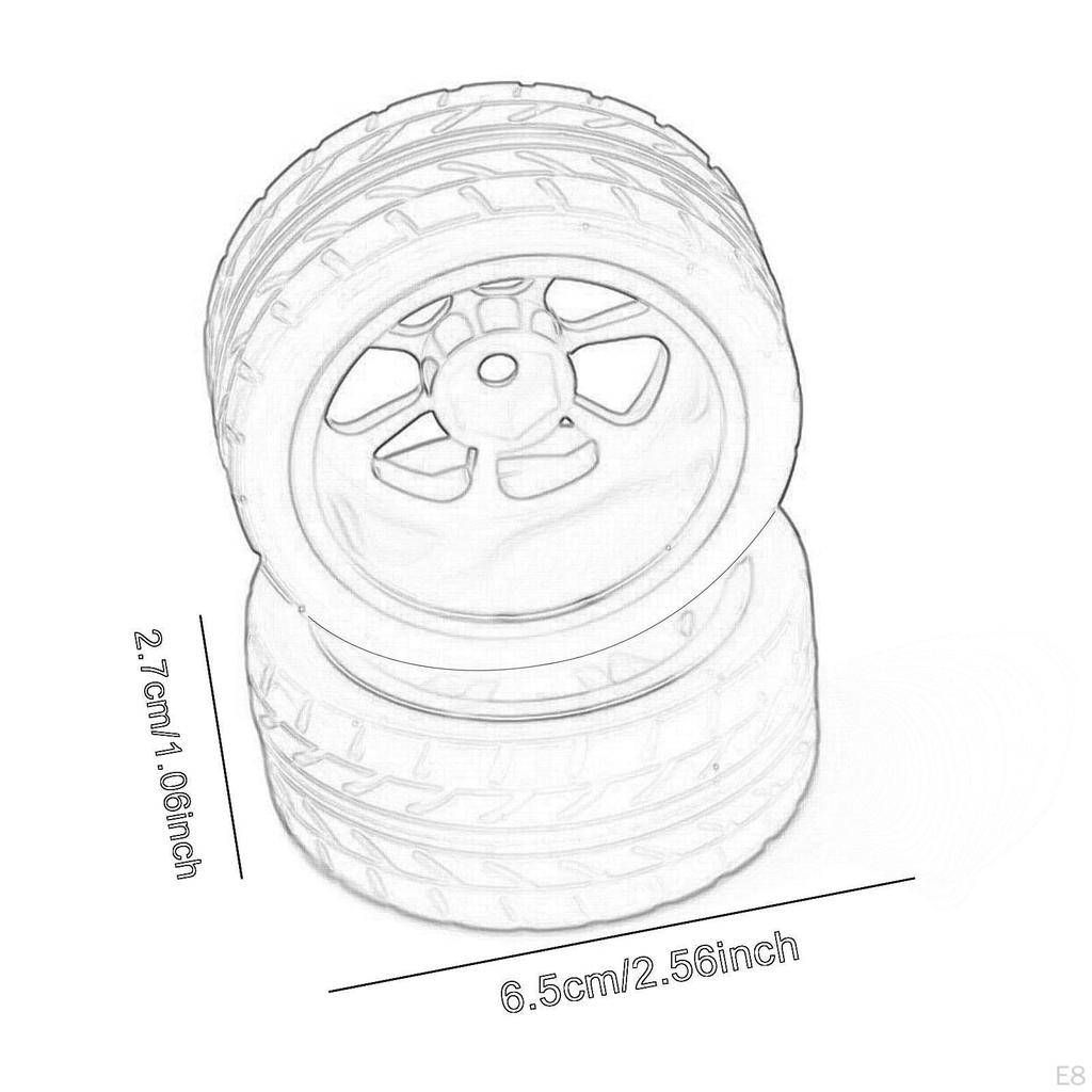 Metal Wheel Hub Upgrade Kit with RC Wheels And Tires, Stylish 12mm Hex Adapter for