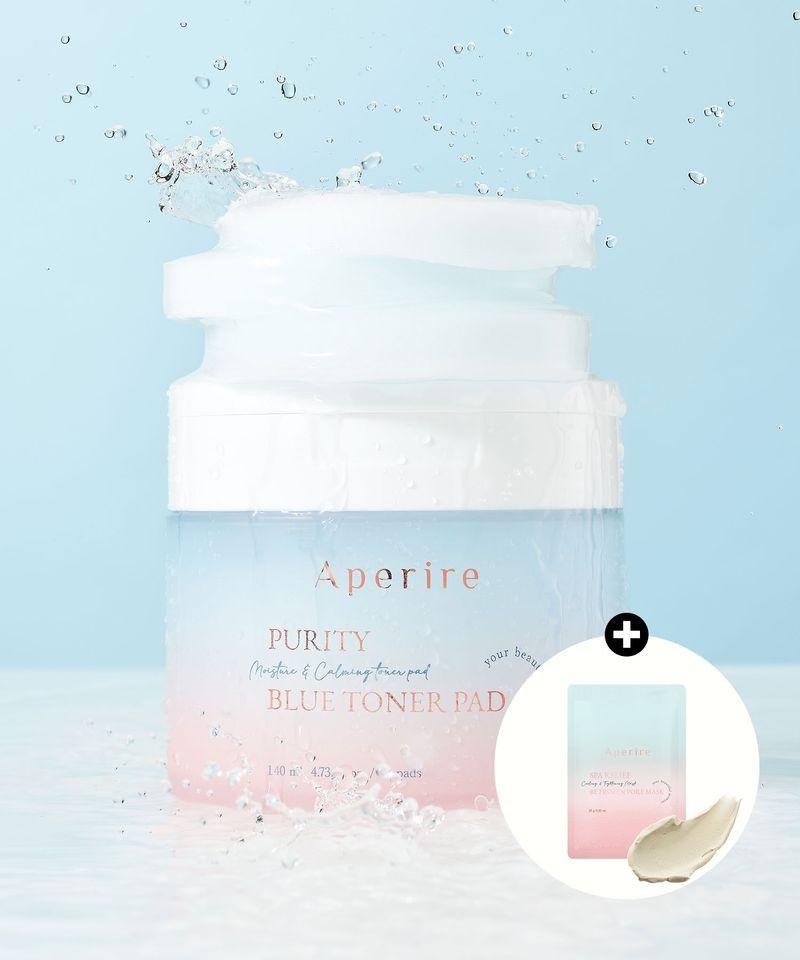 [+Cooling Pack 10g] Pure Blue Toner Pads 140ml / 70 Pads