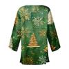 Women's Casual And Fashionable Christmas Printed Lightweight Mid Length Jacket Cardigan