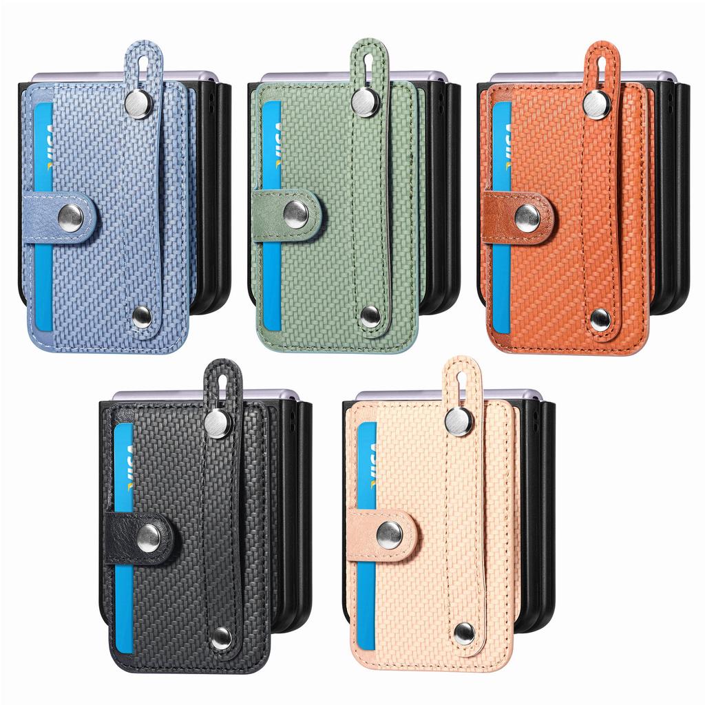 Applicable to Samsung Z flip1 mobile phone case multi-function card bag, wristband card holder Z flip1 anti-drop protective case