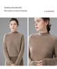 Women's High Neck Solid Color Cashmere Loose Pullover - Long Sleeve Casual Autumn/Winter Knit Sweater
