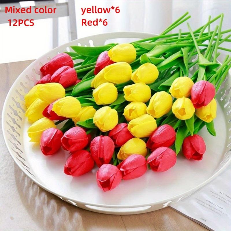 Bundles Vibrant Real Touch Artificial Tulips -Faux Flowers - &Home Accent - Weddings,Mother's Day,Valentine's Day