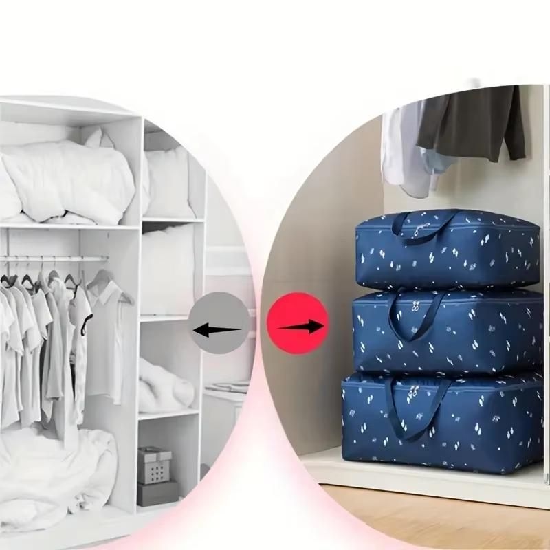 3 Pack Quilt Storage Bag Set of Three Quilt Oxford Cloth Waterproof Storage Bag Luggage Moving Packing Bag Clothes Bag
