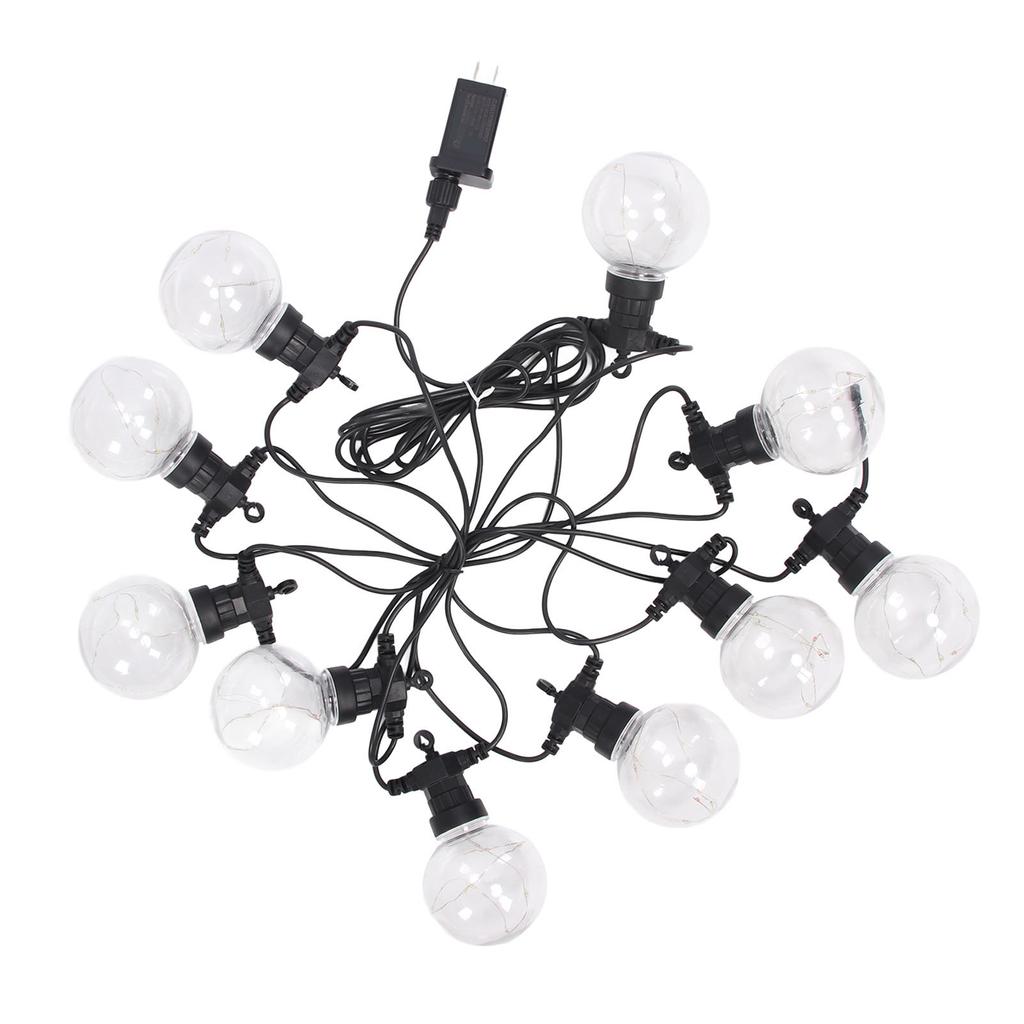 LED Ball String Lights 10LEDs G50 Copper Wire Bulb Colorful Die Casting Lamp  Waterproof Outdoor