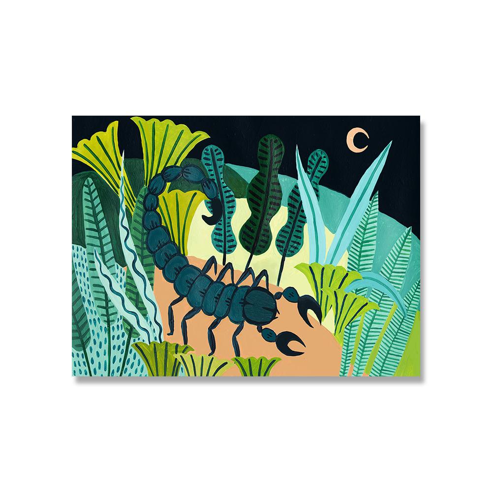 Horoscope Constellation Jungle Poster Taurus Libra Capricorn Zodiac Print Astrology Gift Canvas Painting Nursery Wall Art Decor