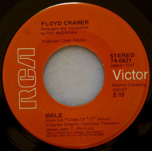 

7inch Record FLOYD CRAMER - Smile / Quiet Girl 740821 RCA Victor 1972 US Folk Used