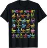 Arten von Dinosauriern Alphabet A-Z ABC Dino Identifikation T-Shirt