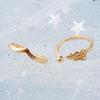 12Pcs/set Boho Toe Set Star Moon Adjustable Finger Rings J0H1