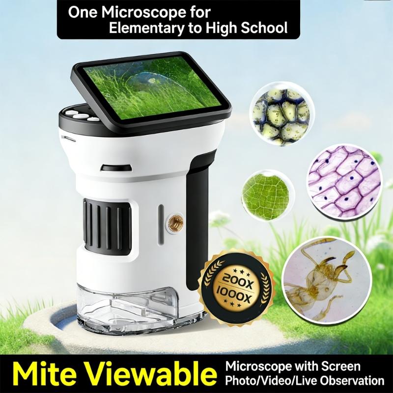 Giocattolo Scientifico Schermo a Colori da 2 Pollici Microscopio Digitale 1000X Per Bambini Fotocamera Portatile Dispositivo di Ingrandimento LED
