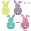 4Pcs Knives Forks Rabbit Rabbit Bags Colorful Nonwoven Bag for Happy Easter Home Party Decor Knives Forks Holder Kids Gifts