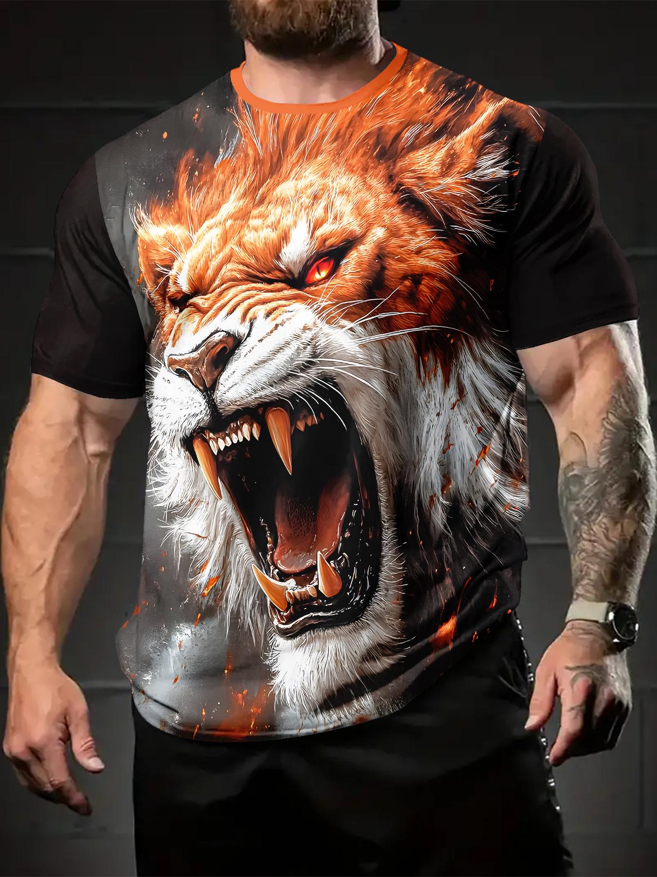 Men s Tiger Face T-Shirt S