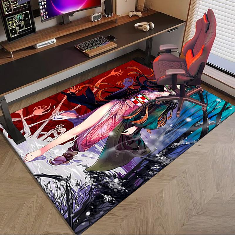 Anime Samurai Warrior's Journey Carpet, Chair Rug,Rug for Office Bedroom Living Rooms, Doormat Decor Fan Gift Christmas Gift