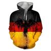 Autumn 3D German Flag National Emblem Pattern Printed Hoodies Fashionable Casual Sports Long Sleeved Men's Hooded Sweatshirts